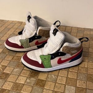 Jordan 1 Kids Multicolor High-Top Sneakers (9c)